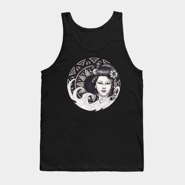 Geisha Mandala Tank Top by Litedawn